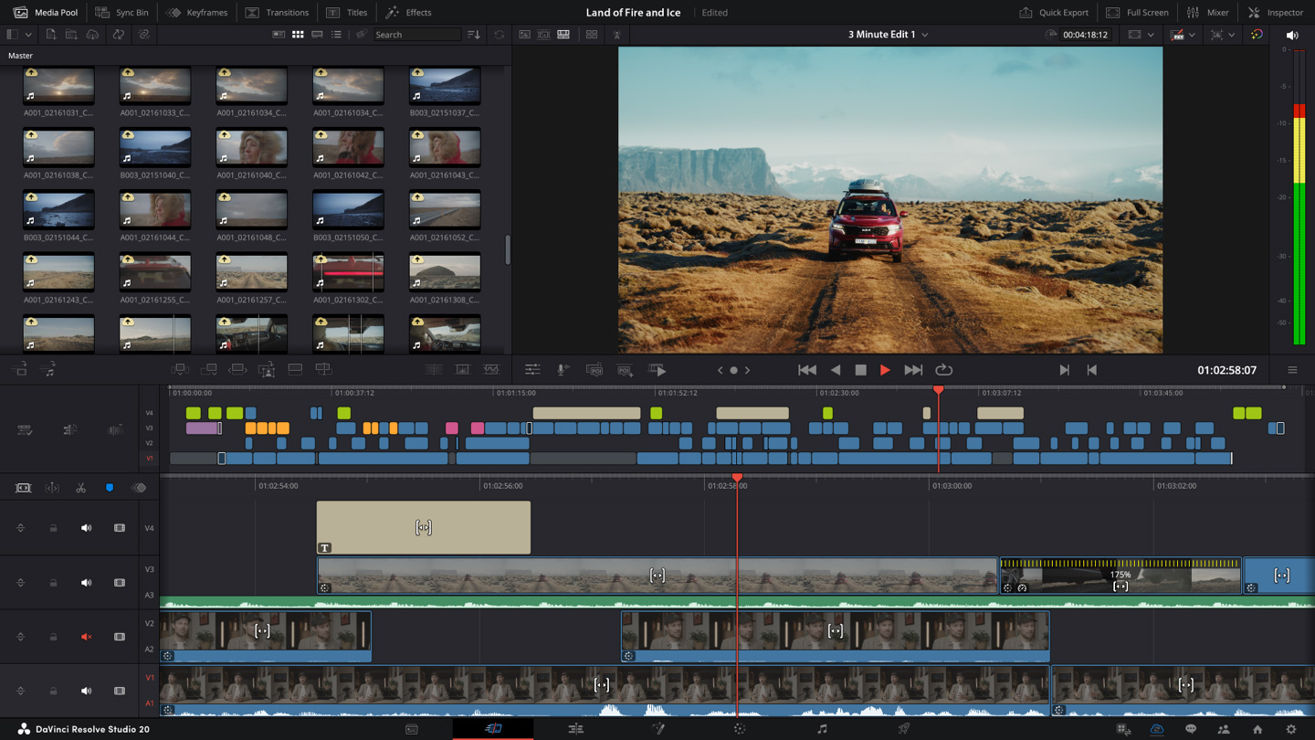 DaVinci Resolve interface