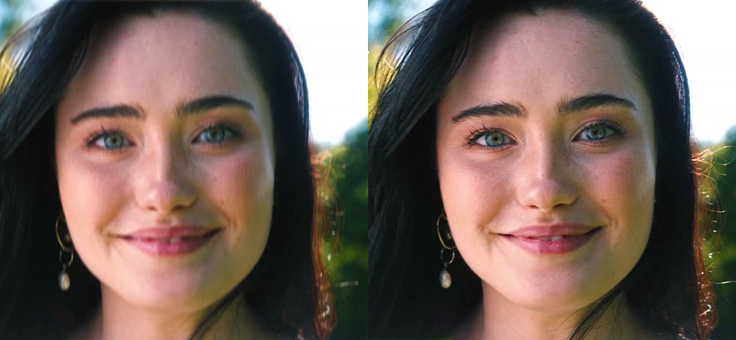 Shaky footage before and after stabilization