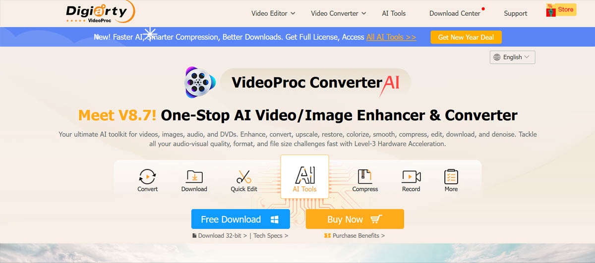 VideoProc Converter AI interface